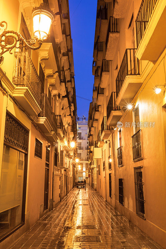 西班牙巴伦西亚市中心的小巷