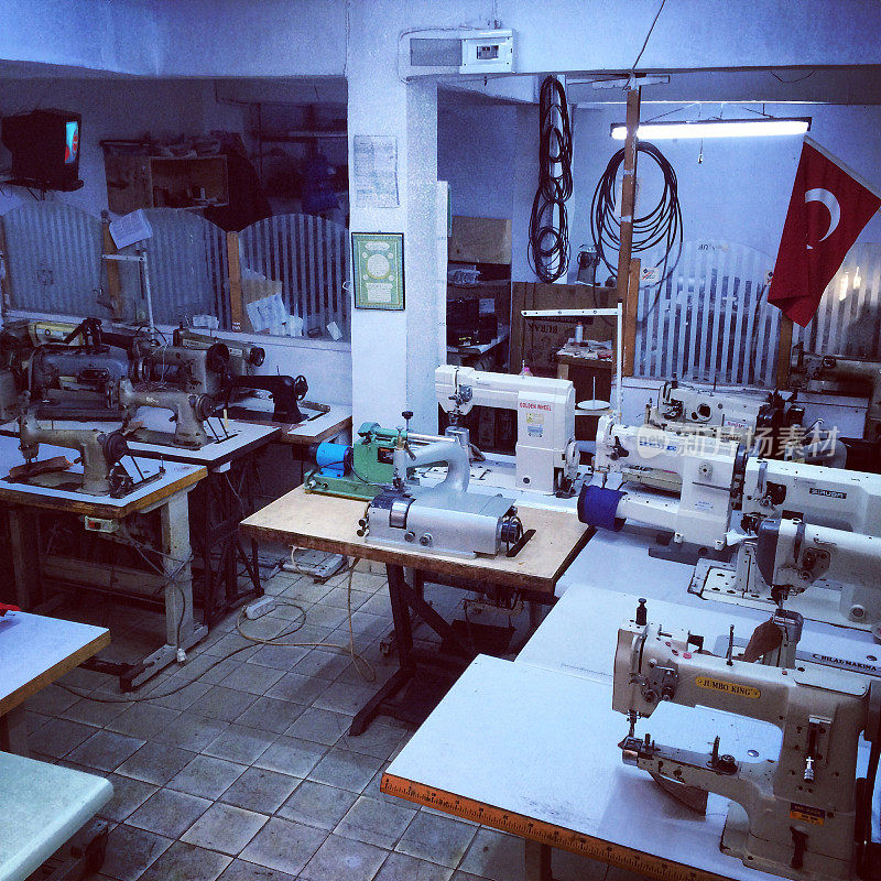土耳其伊斯坦布尔的缝纫车间