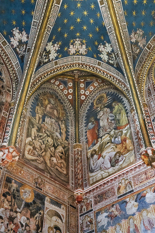 西班牙托莱多圣布拉斯教堂14世纪的壁画