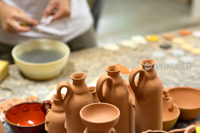 陶工制作陶器制品