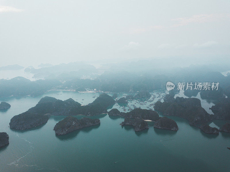 越南下龙湾鸟瞰图