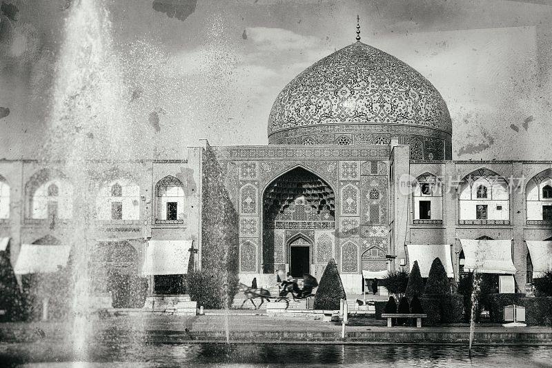 旧的怀旧照片İsfahan-伊朗