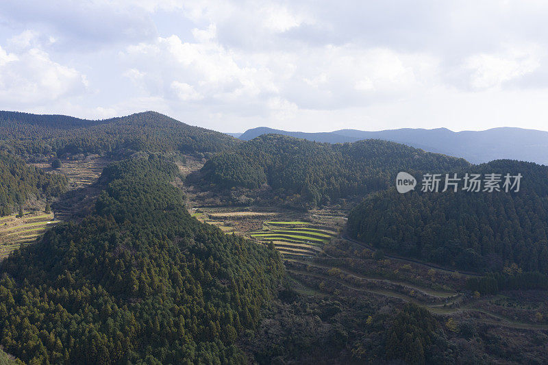 山脉之间的田野