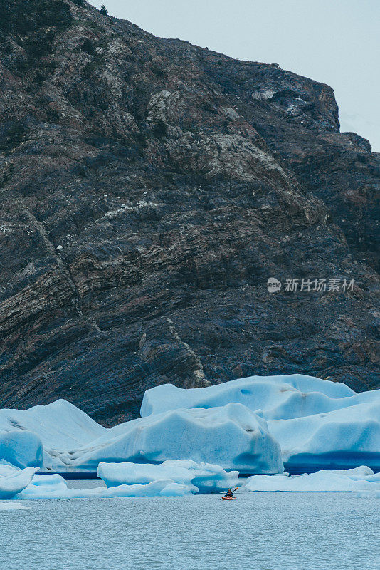 托雷斯·德尔·潘恩国家公园的灰色冰川风景