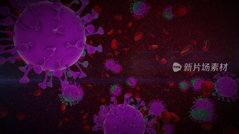 COVID-19病毒白细胞摘要概念图像新闻