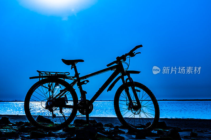 日出海边自行车