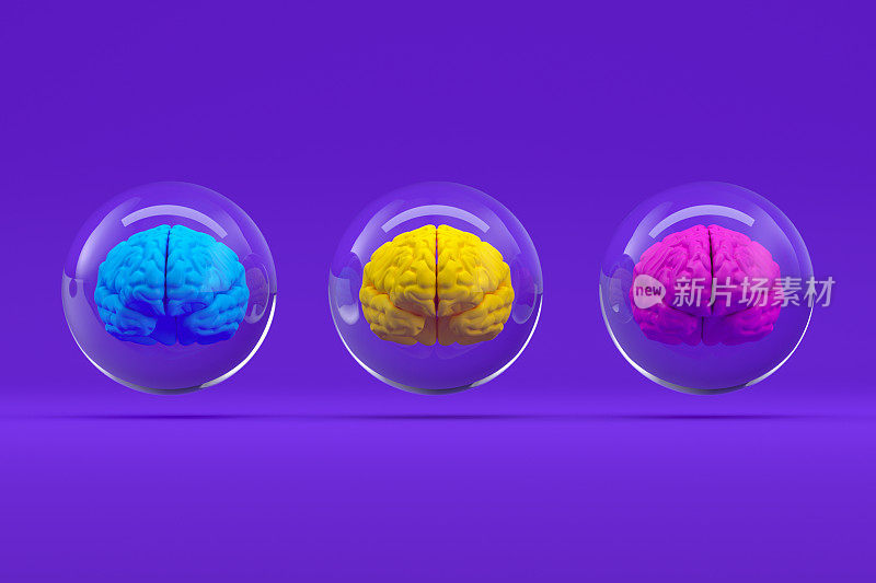 玻璃球中的大脑，人工智能概念