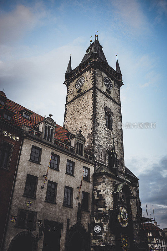 捷克共和国布拉格的天文钟楼