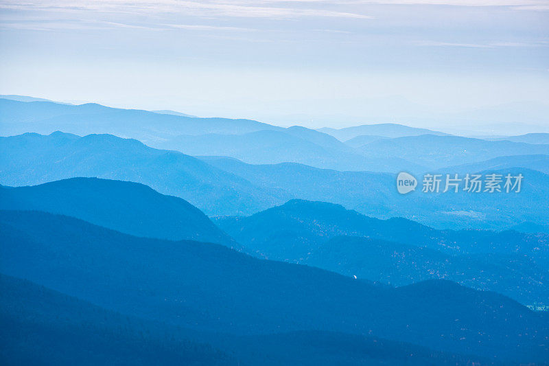 蓝岭山脉-阿巴拉契亚山径-山脉剪影-自然