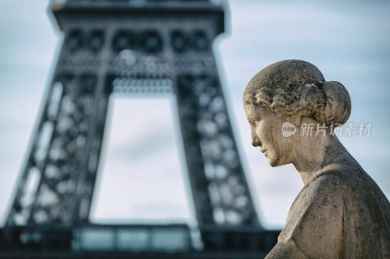 巴黎战神冠军，埃菲尔铁塔和雕塑