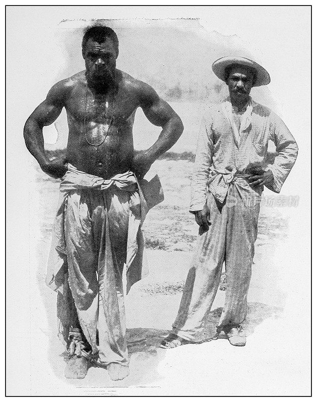 古董黑白照片:古巴一群被俘土匪