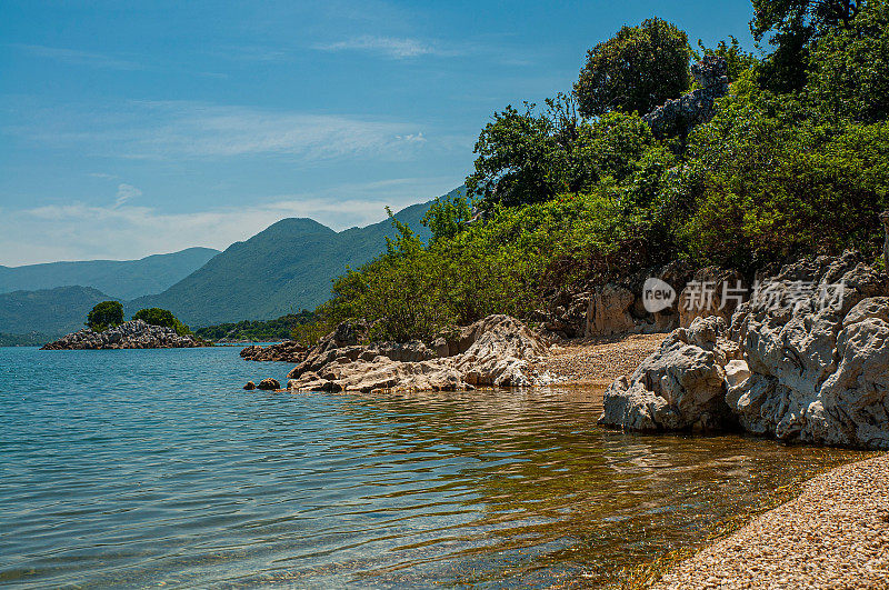 黑山的斯卡达尔湖景观