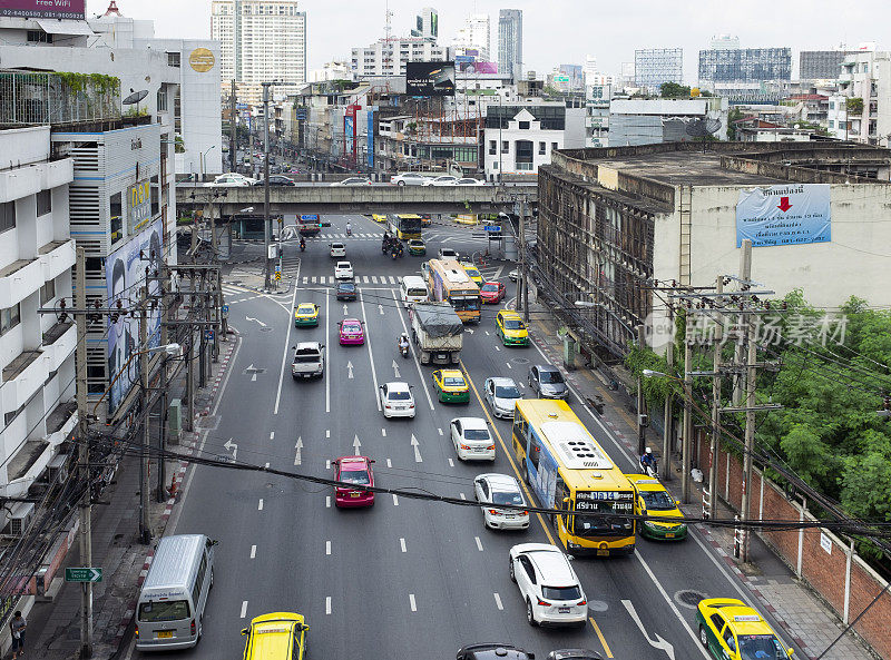 泰国曼谷多车道高速公路的景观