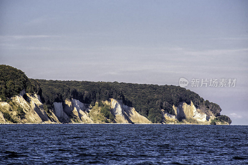 波罗的海雷根海岸上的白垩悬崖