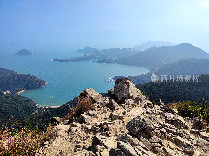 香港新界高舢舨山全景