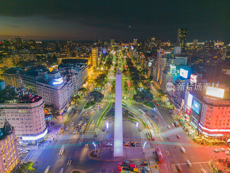 方尖碑夜景长曝光