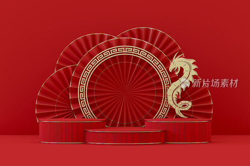 中国新年龙2024，空讲台展示产品