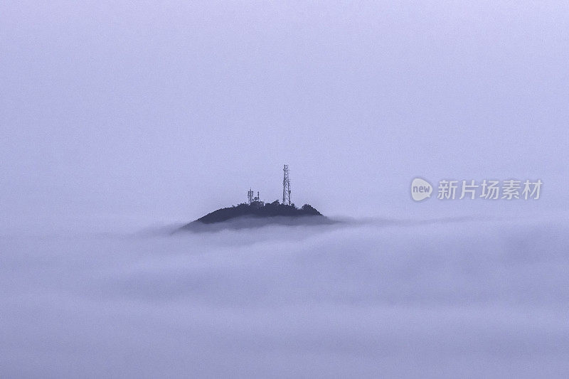 浓雾淹没南丫岛