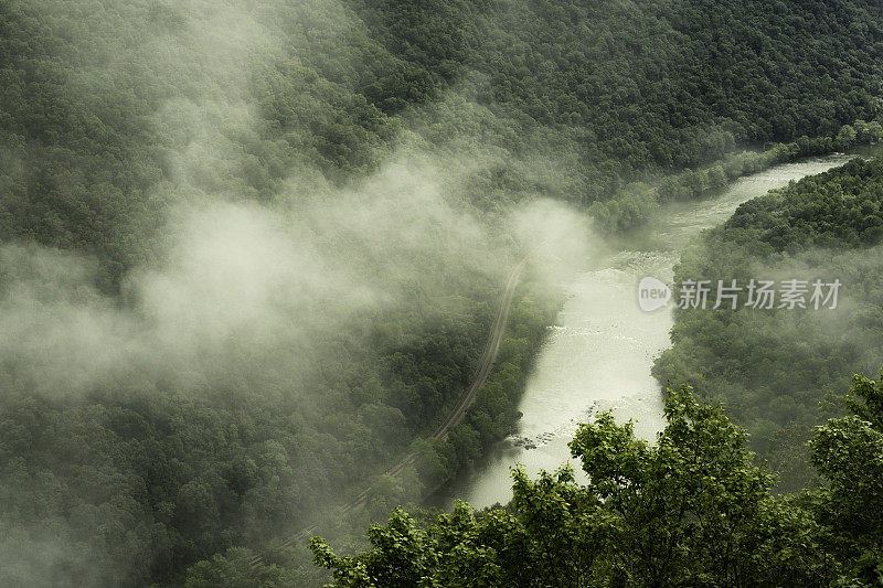 多云的早晨，新河峡谷