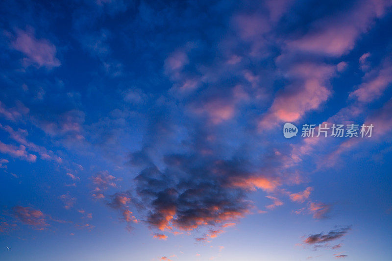 彩云在日落天空替换背景