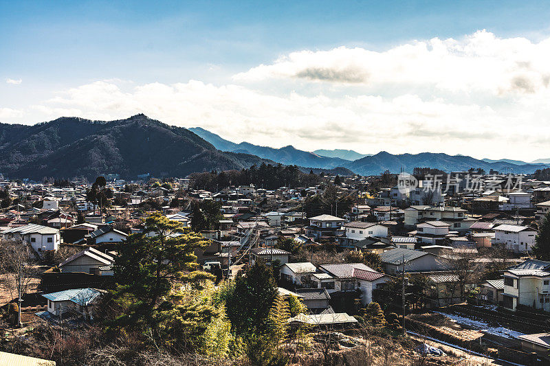 日本藤吉田市鸟瞰图