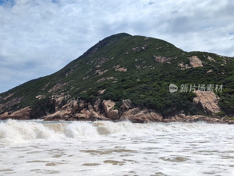 香港岛石澳的海浪