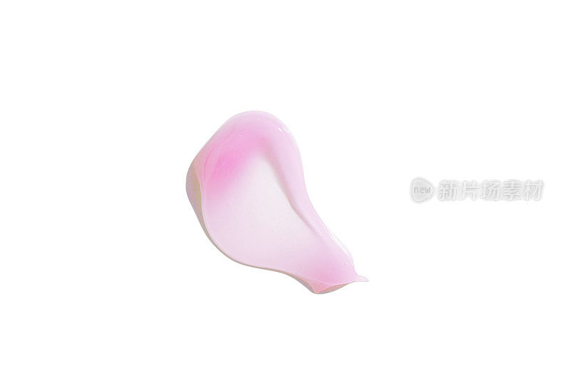 晶莹剔透的粉色水合乳霜，含透明质，滋润肌肤