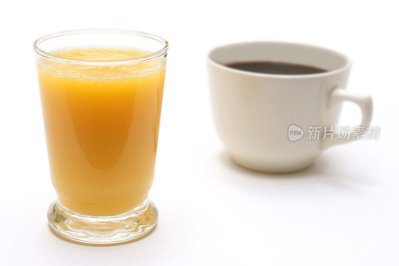 橙汁和咖啡