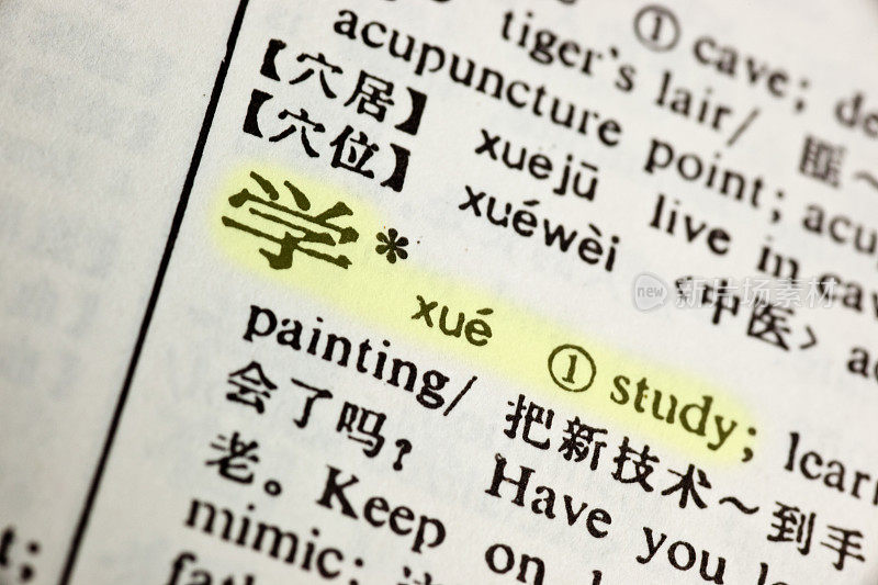 学习用中文写