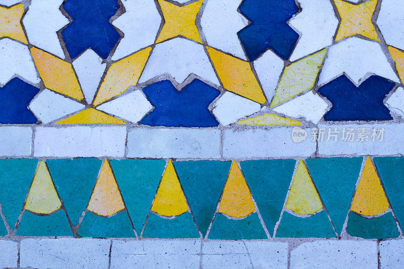 复古摩洛哥瓷砖镶嵌