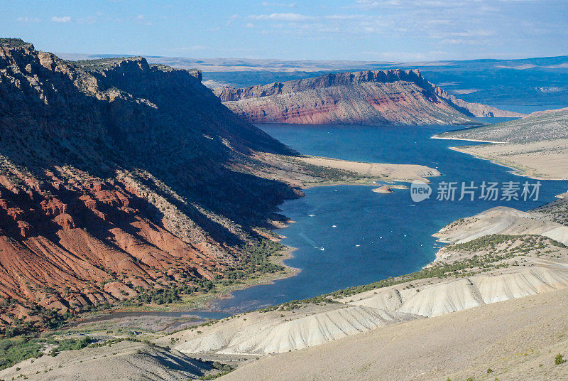 火焰峡谷水库特写视图犹他州和怀俄明州