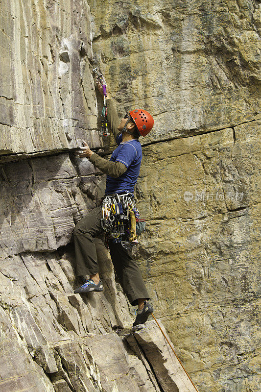 男性Rockclimber