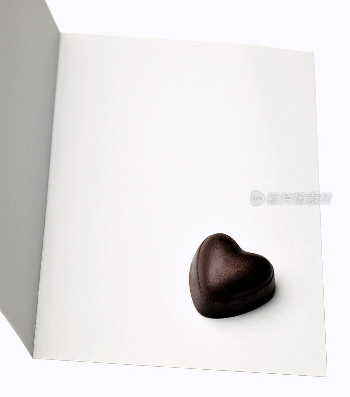 爱的便条和巧克力糖果