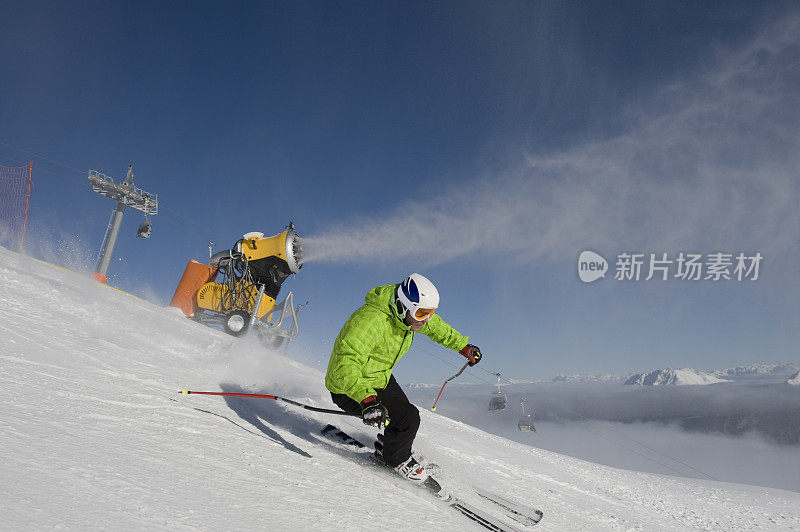 滑雪雪生产