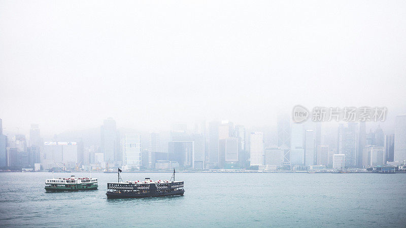 香港的天际线。