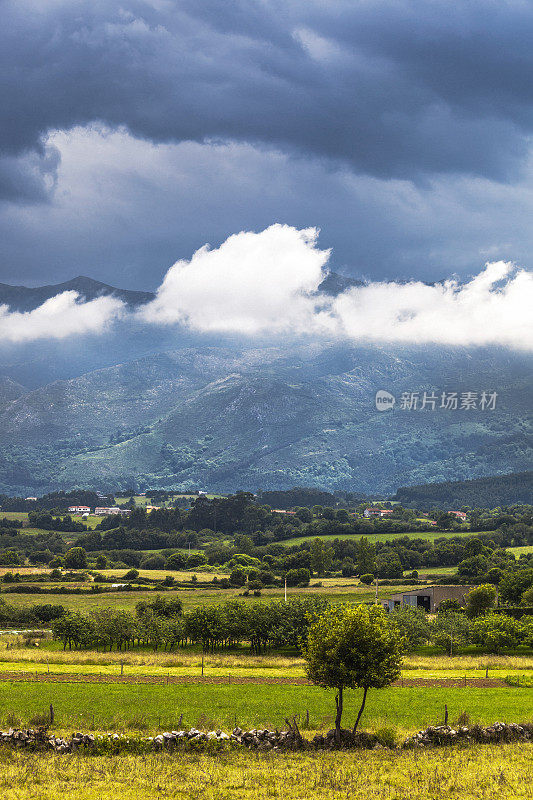 西班牙阿斯图里亚斯的风景。