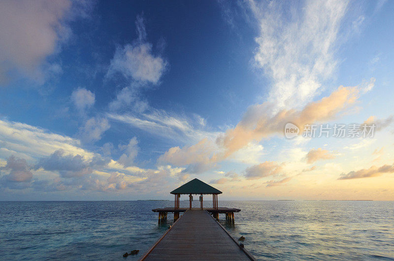 马尔代夫的黎明风景