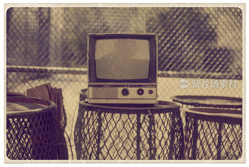纽约的老电视-老式明信片