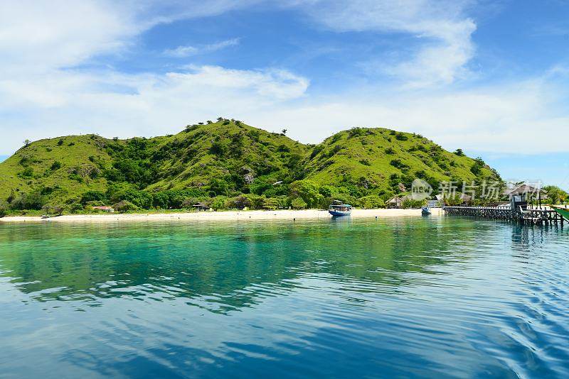 壮丽的风景在科莫多岛，纳闽巴霍，印度尼西亚