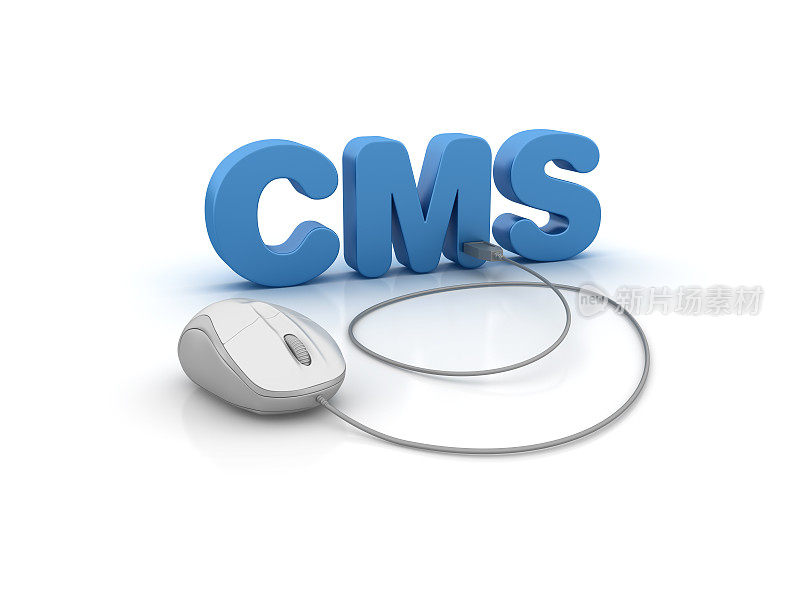 CMS三维文字和计算机鼠标-三维渲染