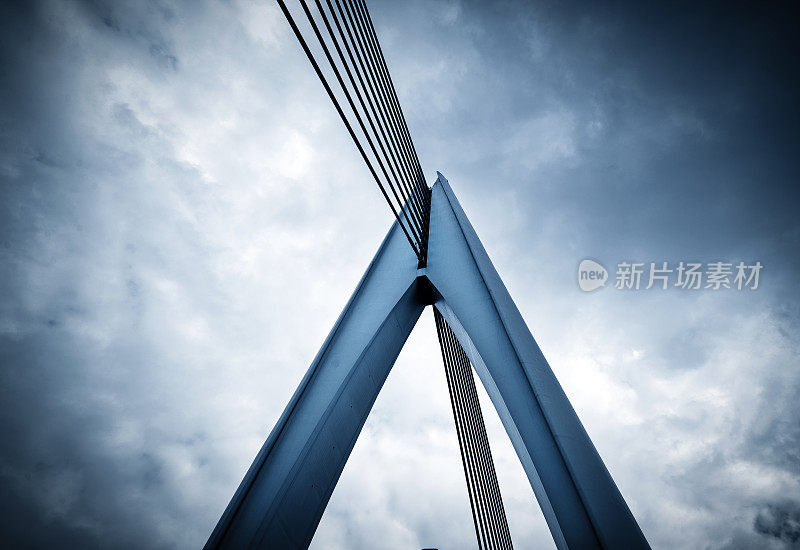 中国重庆的桥梁建筑特写