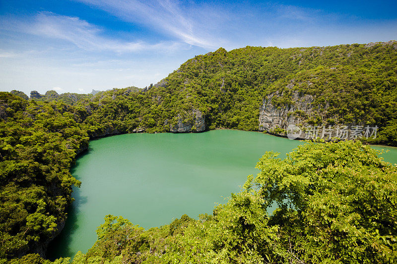 绿色泻湖，昂通海洋公园，泰国