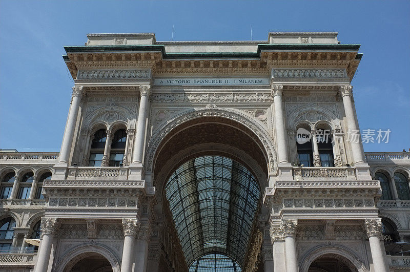 意大利米兰的维托里奥·埃马努埃莱二世拱廊
