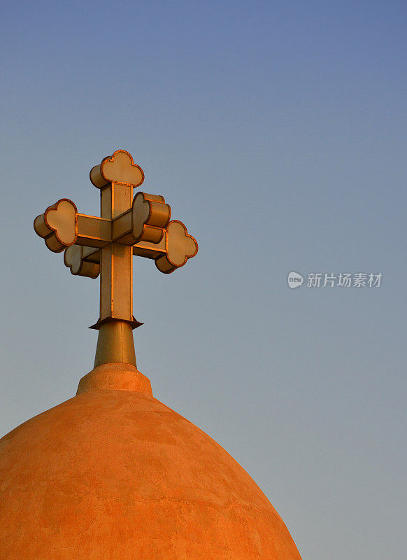 圣玛丽科普特正教堂喀土穆-圆顶和十字架，喀土穆，苏丹