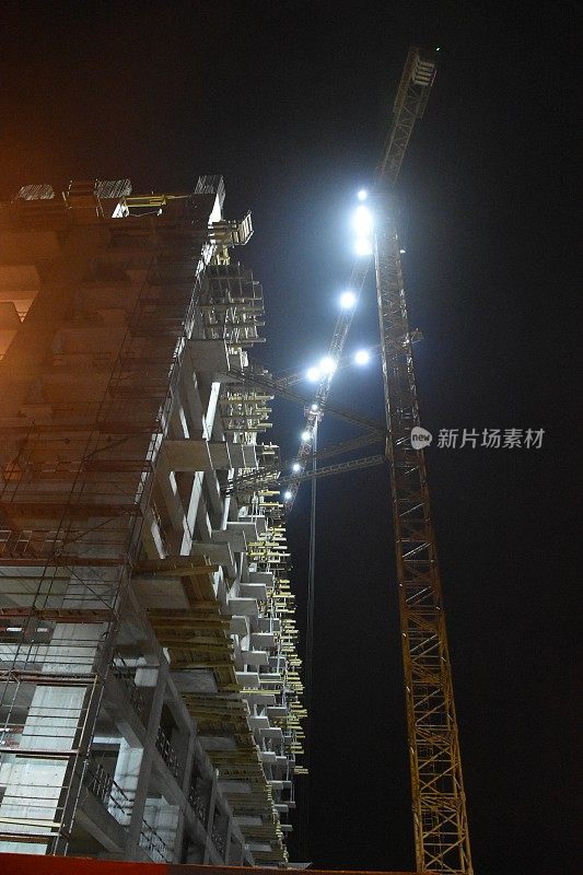 夜间建筑施工