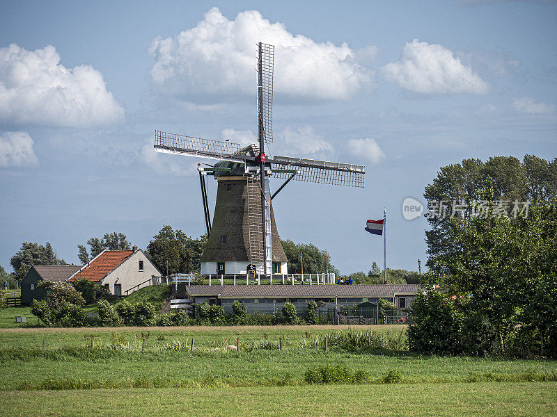 荷兰绿色中心Kaag和Braassyem的Veendermolen