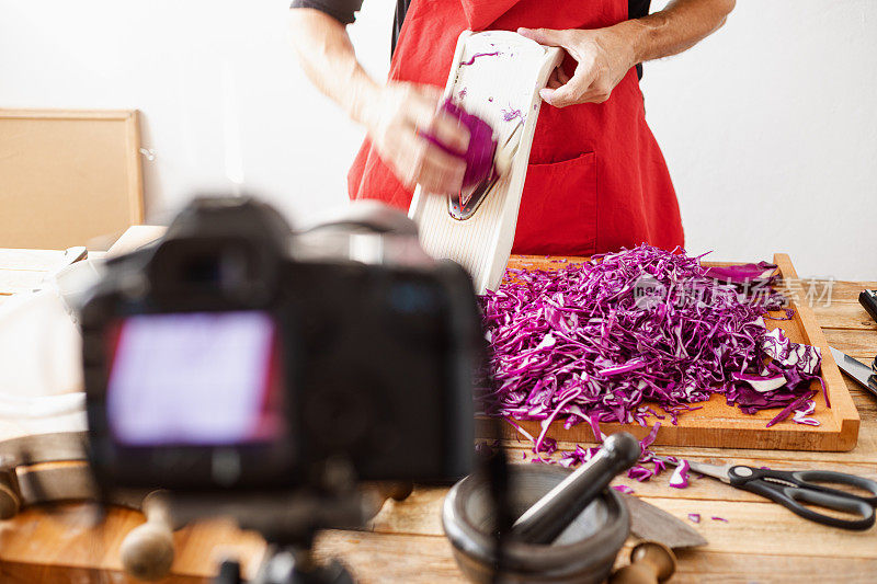 美食视频博客，腌菜制作过程记录