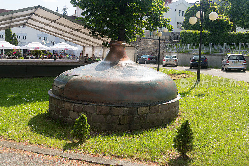 Zywiec啤酒厂博物馆的酿造壶。