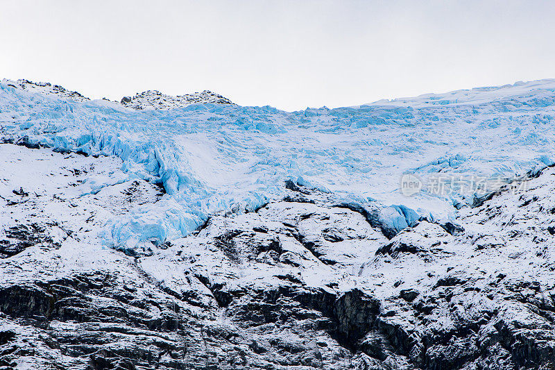 罗布罗伊冰川轨道在山有抱负国家公园，南岛，新西兰