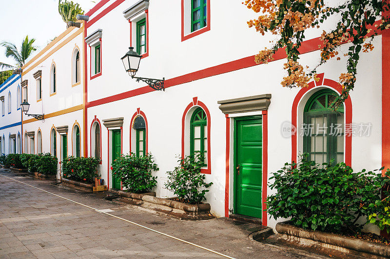 街在Mogán年Canaria,献礼